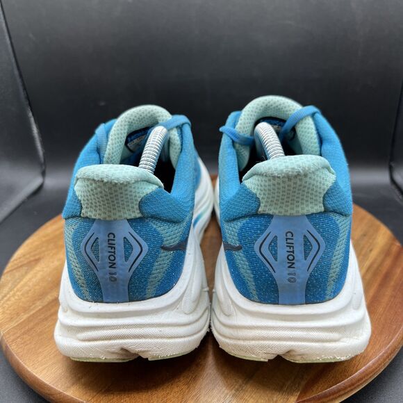 Hoka One One Mens Size 9.5 D Clifton 10 1162030 HSK Blue Running Shoes Sneakers
